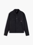 Black Textured Herringbone Oversized Overshirt  Men