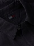 Black Textured Herringbone Oversized Overshirt  Men