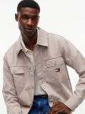 Καφέ Oversized Overshirt Με Herringbone Πλέξη  Άνδρες