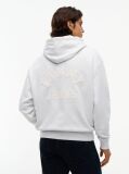 Γκρι Άνετο Hoody Με Φερμουάρ Και Λογότυπο  Άνδρες