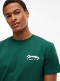 Πράσινο Βαμβακερό T-Shirt Με Κλασική Λαιμόκοψη Και Λογότυπο  Άνδρες