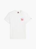Άσπρο Βαμβακερό T-Shirt Με Κλασική Λαιμόκοψη Και Λογότυπο  Άνδρες