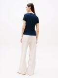 Μπλε Essential Ριμπ T-Shirt Σε Slim Γραμμή  Γυναίκες