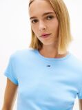 Blue Essential Slim Rib-Knit T-Shirt  Women