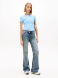 Blue Essential Slim Rib-Knit T-Shirt  Women