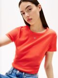 Orange Essential Slim Rib-Knit T-Shirt  Women