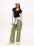 Black Essential V-Neck Slim Fit T-Shirt  Women