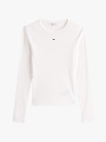 Beige Ribbed Slim Long Sleeve T-Shirt  Women