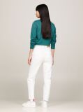 White Ultra High Rise Tapered Mom White Jeans  Women