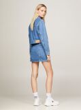 Denim Claire Zip-Thru Cropped Trucker Jacket  Women