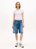 Pink Slim Badge Rib Tee  Women