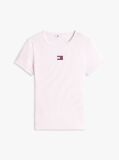 Pink Slim Badge Rib Tee  Women