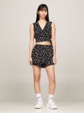 Multi Floral Print Ruffle Wrap Crop Top  Women