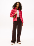 Pink Faux Faur Hooded Down-Filled Fitted Jacket  Women