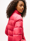 Pink Faux Faur Hooded Down-Filled Fitted Jacket  Women