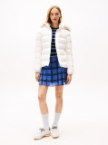 Beige Faux Faur Hooded Down-Filled Fitted Jacket  Women