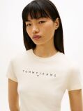 Κίτρινο Essential Slim T-Shirt Με Λογότυπο  Γυναίκες