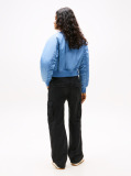 Blue Padded Water Repellent Bomber Jacket  Women