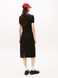 Black Ribbed Bodycon Midi Dress  Women