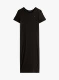 Black Ribbed Bodycon Midi Dress  Women