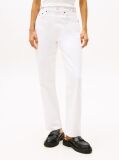Denim High Rise Slim Straight White Jeans  Women