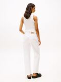 Denim High Rise Slim Straight White Jeans  Women