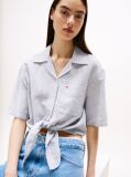 Multi Cropped Relaxed Short Sleeve Shirt  Women