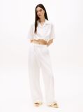 Beige Cropped Relaxed Short Sleeve Shirt  Women