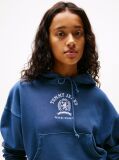 Purple Crest Logo Boxy Cropped Hoody  Women