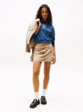 Purple Crest Logo Boxy Cropped Hoody  Women