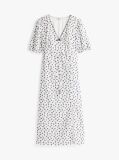 Multi Bird Print Wrap Midi Dress  Women