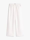 Beige Wide Leg Trousers With Linen  Women