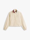 Beige Logo Collar Water Repellent Jacket  Women
