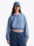 Denim Denim Hoody Με Cropped Μήκος  Γυναίκες
