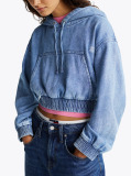 Denim Denim Hoody Με Cropped Μήκος  Γυναίκες