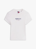 Άσπρο Slim T-Shirt Με Λογότυπο  Γυναίκες