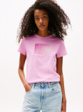Pink Gradient Logo Crew Neck T-Shirt  Women