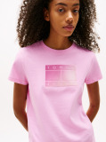 Pink Gradient Logo Crew Neck T-Shirt  Women