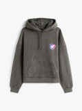 Black Back Graphic Boxy Hoody  Women