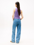 Purple Ribbed Slim Racerback Tank Top  Women