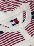 Multi Flag Embroidery Slim Crew Neck Cardigan  Women