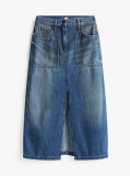 Denim Claire Utility Denim Midi Skirt  Women