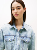 Denim Μίνι Denim Φόρεμα Με Ζώνη Και Ξεθωριασμένο Εφέ  Γυναίκες