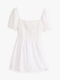 Beige Voile Square Neck Mini Dress  Women