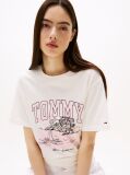 Beige Tropical Graphic Relaxed Fit T-Shirt  Women