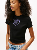 Black Graphic Slim T-Shirt  Women