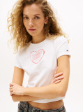 White Graphic Slim T-Shirt  Women