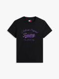 Μαύρο Essential T-Shirt Σε Κανονική Γραμμή Με Λογότυπο  Γυναίκες