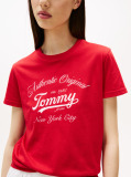 Red Regular Essential Logo Tee  Women