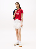 Red Regular Essential Logo Tee  Women